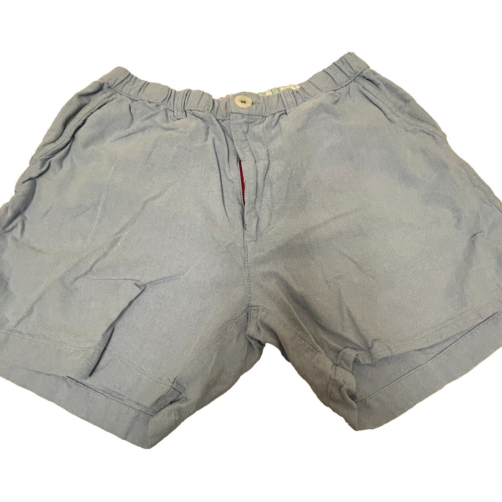 Chubbies Chino Short Mens‎ M Blue Elastic Waist Regular Fit Flat Front Cotton